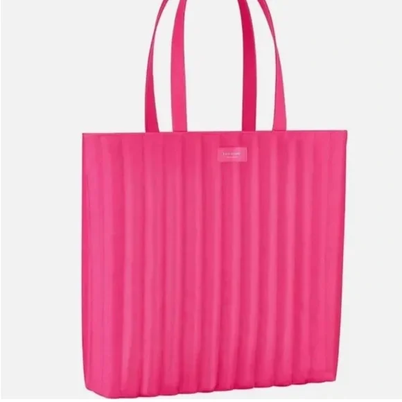 Kate Spade Fragrances pink Tote travel Bag Shopper Overnight Beach Handbag - Picture 7 of 7